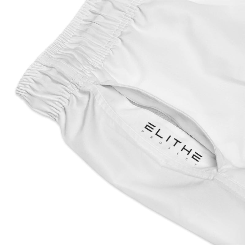 Bañador White H con Logo Elithe negro en bolsillo