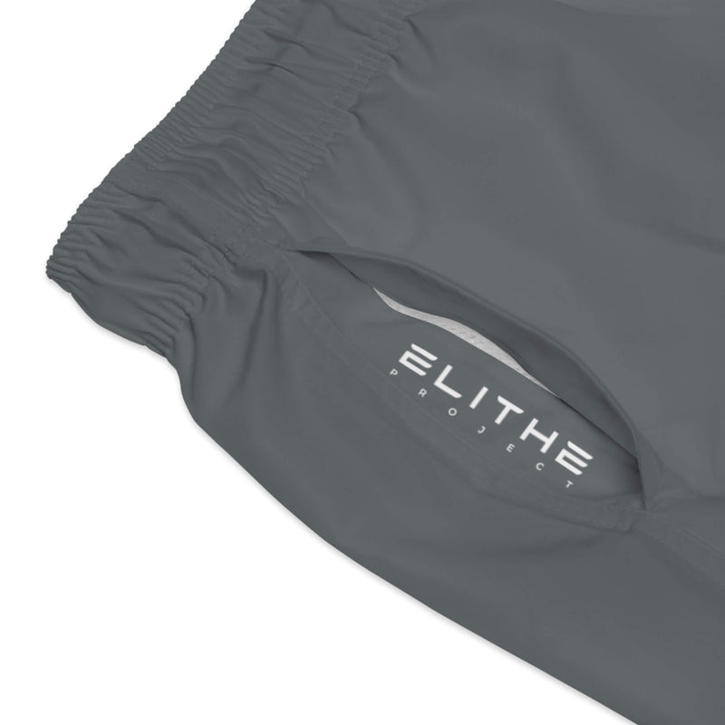 Bañador Dark Grey H con Logo Elithe blanco en bolsillo
