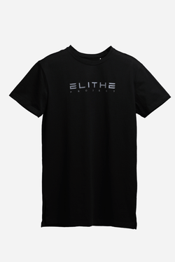 Camiseta Elongated Black Grey Logo