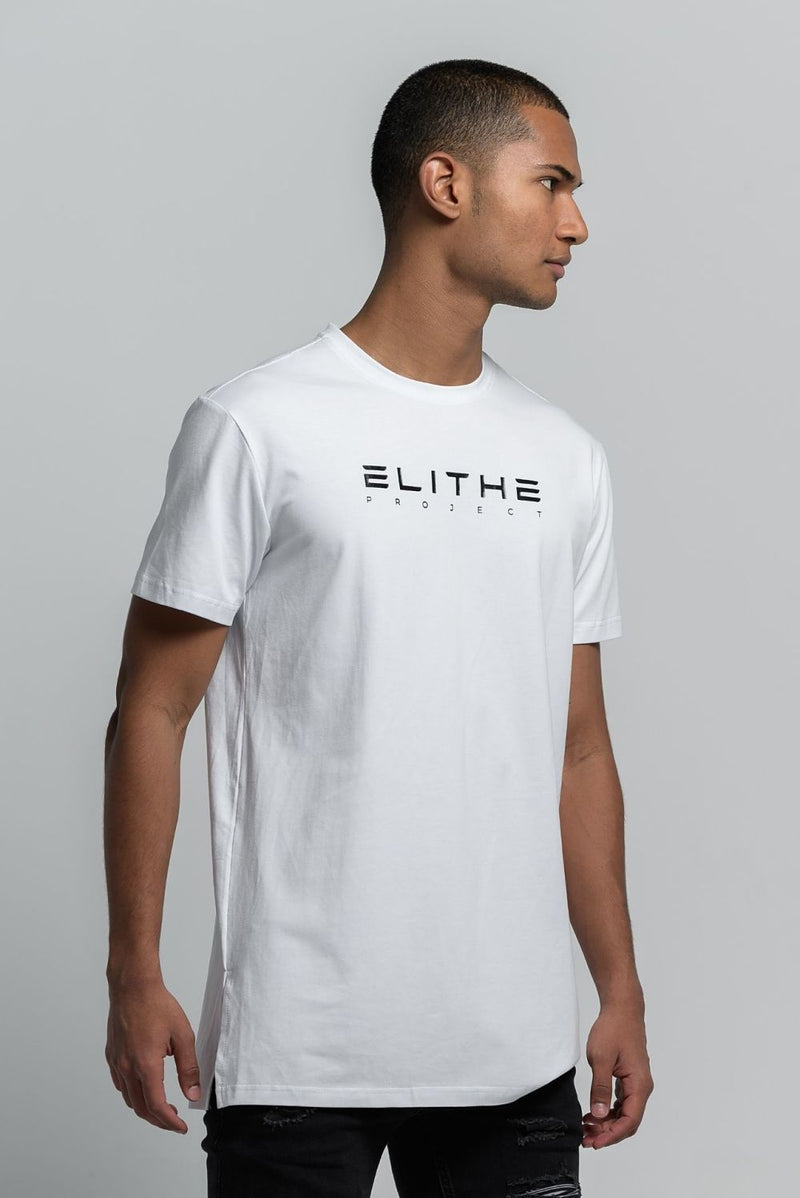 Camiseta Elongated White Grey Logo